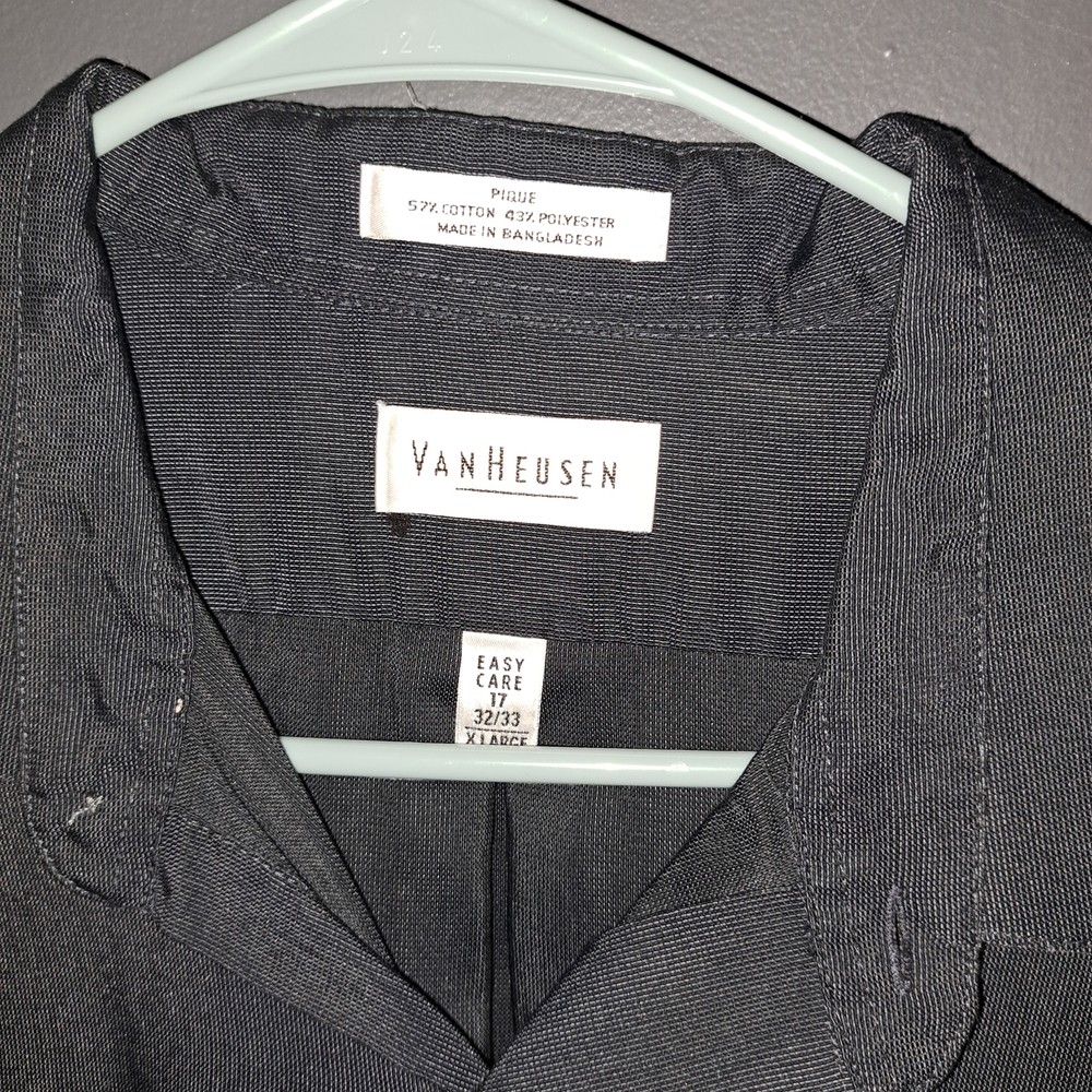 Van Heusen Black Dress Shirt Size 17 32/ 33